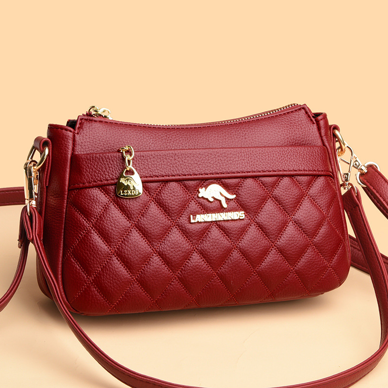 Bag women's 2023 new messenger bag middle-aged women's bag shoulder bag embroidery thread ladies mother small square bag a generation of hair
