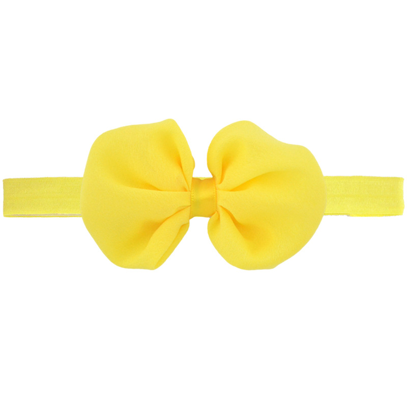European and American Foreign trade hot selling children's headband hair accessories chiffon bow elastic hair accessories newborn baby hair band flowers