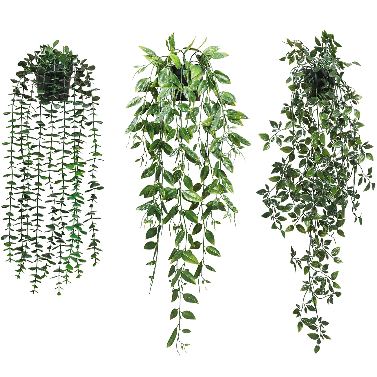 in stock hanging potted plant combination cross-border cabinet green plant ornaments simulation plant hanging strip artificial plastic bonsai manufacturers
