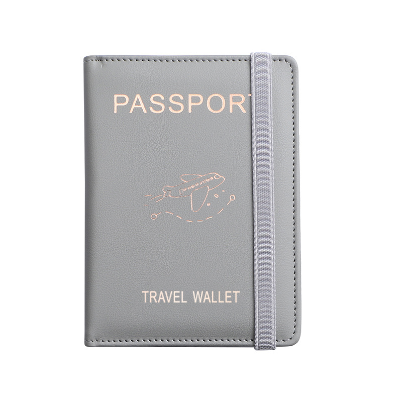 Spot Amazon pu leather passport bag rfid Multi-card multi-function passport set passport set
