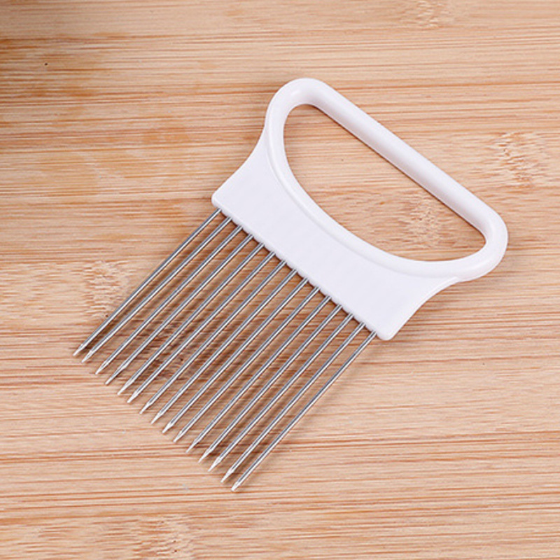 Stainless Steel Onion Cut Onion Needle Kitchen Gadget Onion Fork Fruit Insert