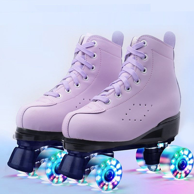 Cross-border exclusive for adults double-row skates children's four-wheel skates adult men's and women's roller skates flash skates