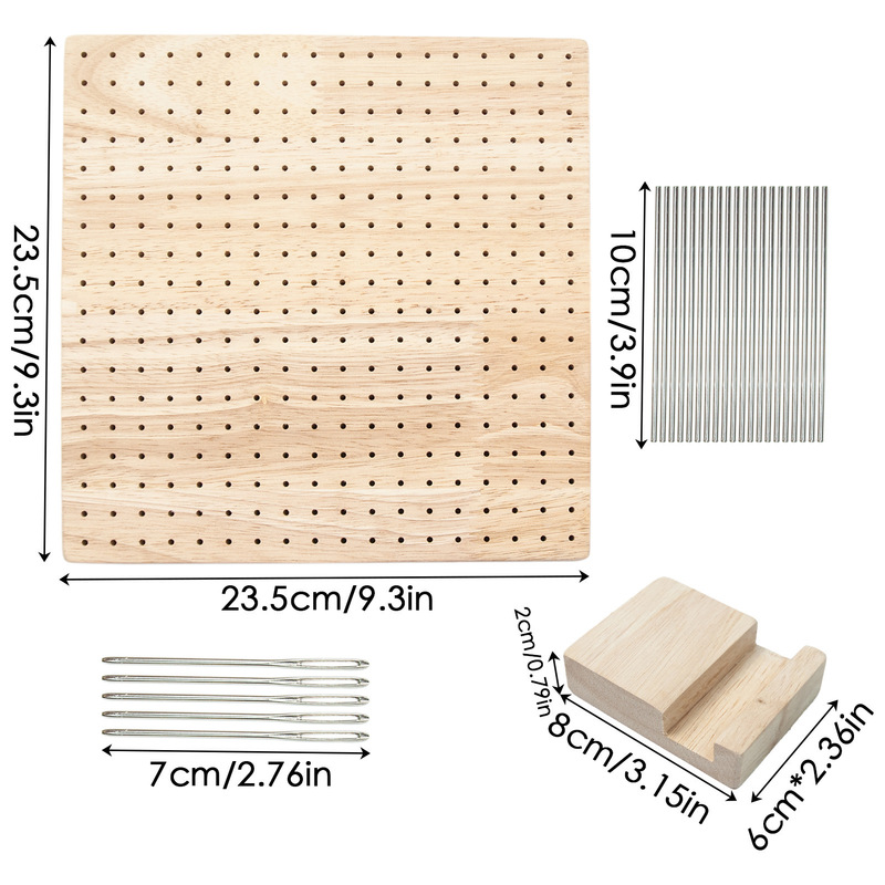 手作り Diy ニットウールコースター 23.5*23.5*2 センチメートル正方形かぎ針編みシェイパー 20 整形針オフィス/文化木製工芸品|undefined