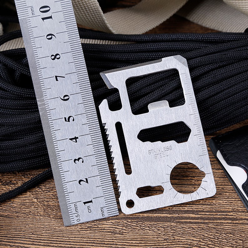 Stainless Steel Tool Card Outdoor Army Knife Card Multifunctional Camping Survival Tool Portable Card Knife Swiss Army Knife