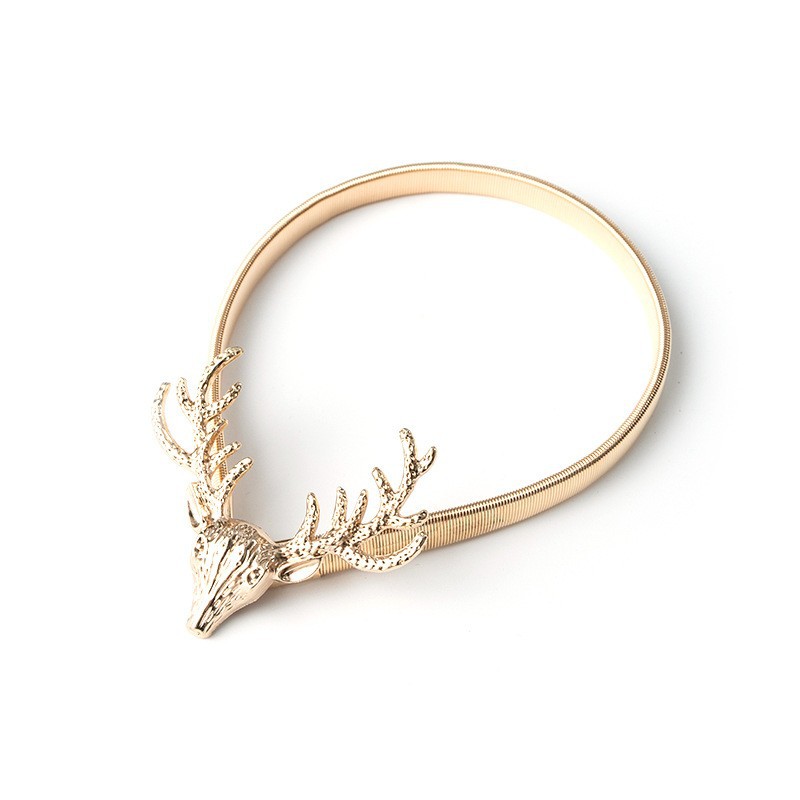 Simple Curtain Tie Decoration No Punch Free Installation Tie-up Deer's Head Spring Curtain Tie New Spring Curtain Buckle