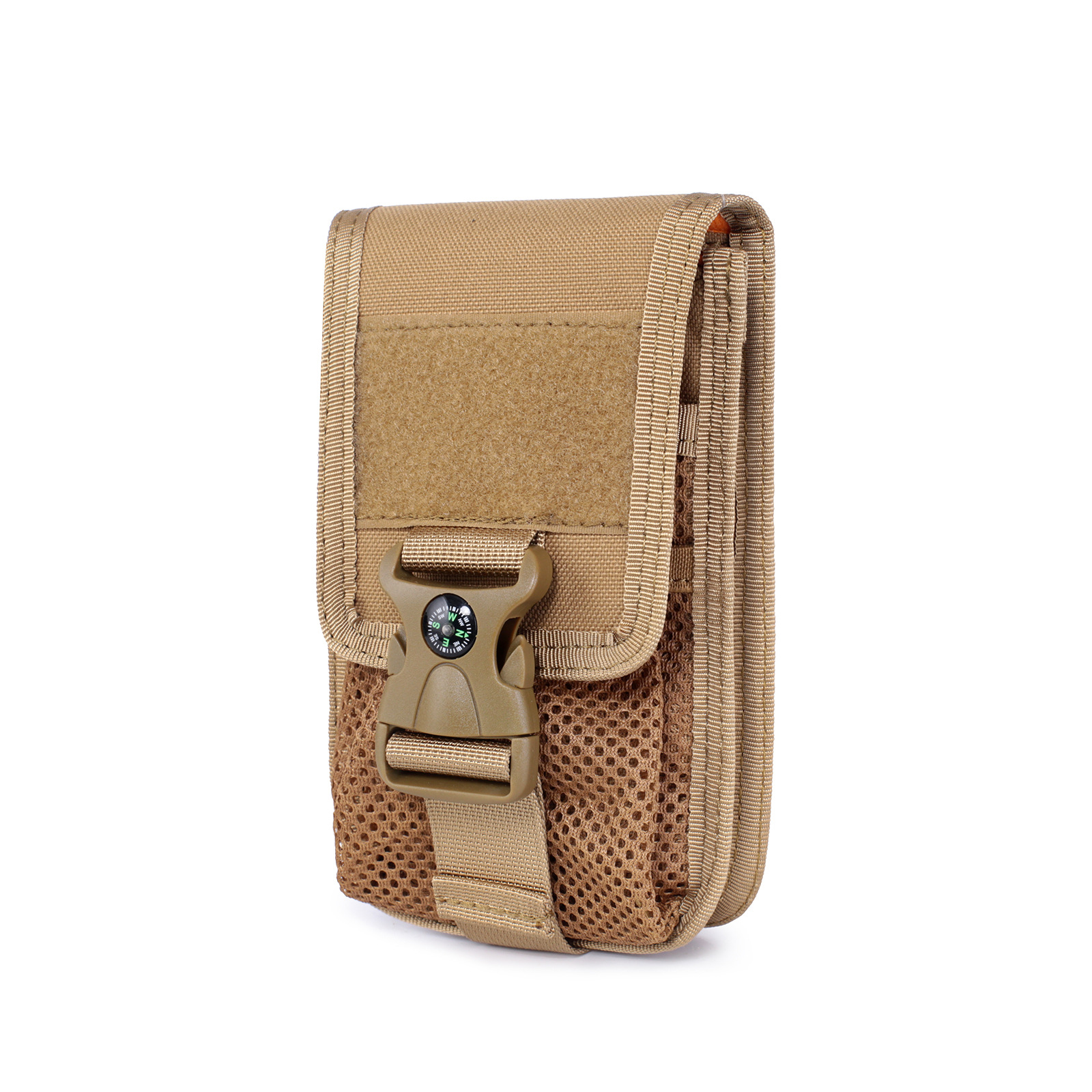 Tactical Compass Guide Double Layer Mobile Phone Waist Bag Nylon Cigarette Case Lighter Card Change Affordable Storage Bag