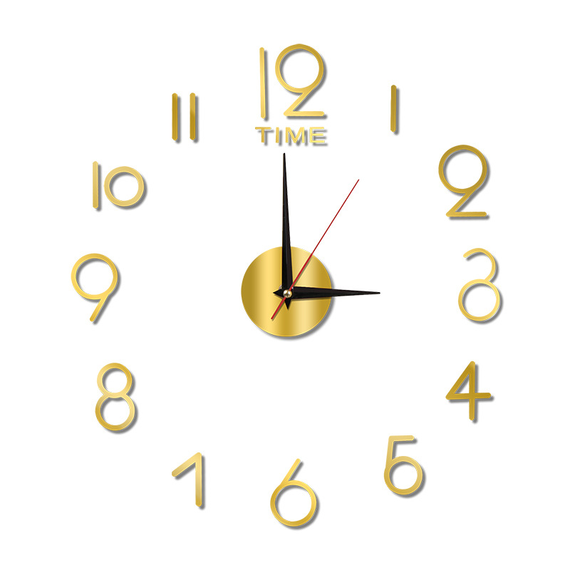 Luminous simple silent acrylic wall clock study living room DIY clock creative personality wall stickers clock wholesale