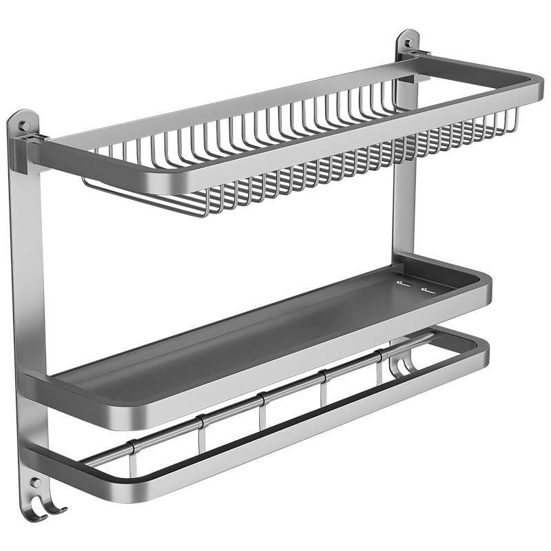 Towel Rack Bathroom Rack Punch-free Wall-mounted Toilet Toilet Towel Rack Multifunctional Folding Towel Rack