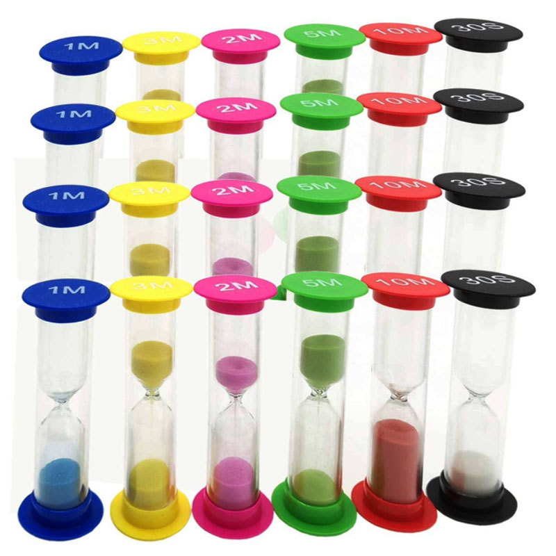 6 Hourglass combination set 30 seconds 1/2/3/5/10 minutes hourglass timer children's ornaments cross-border supply