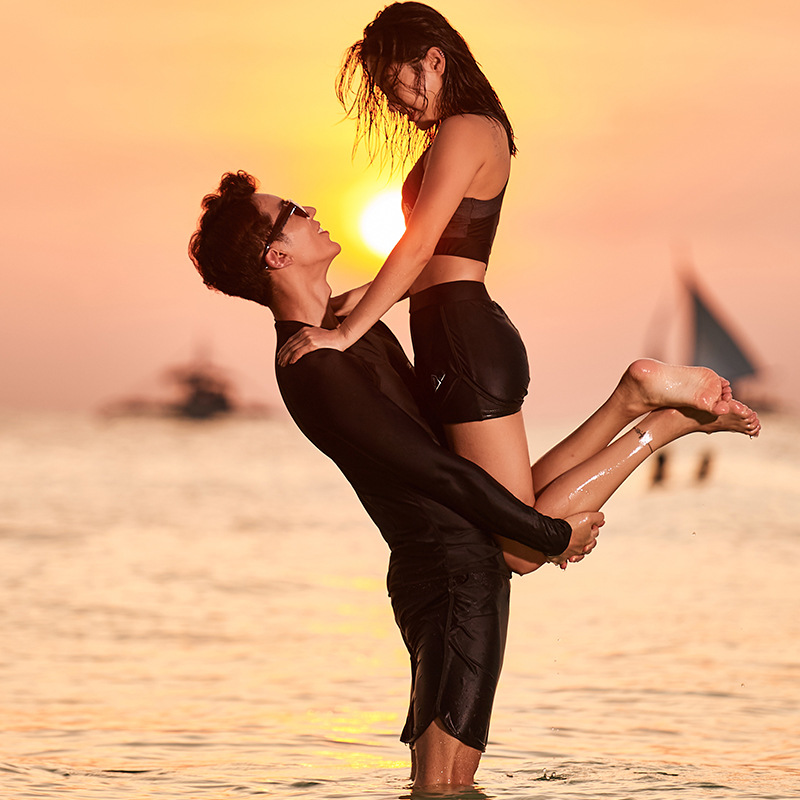 Diving Suit Women's Long-sleeved Trousers Split Sunscreen Quick-drying Couples Snorkeling Suit Surf Swimsuit Jellyfish Suit Men