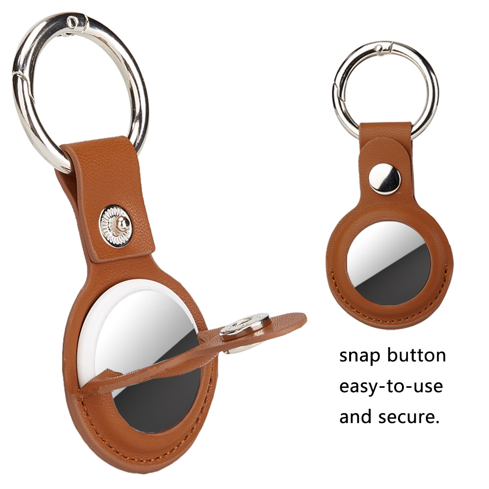 Factory direct for Apple AirTag Keychain Leather Case airtags Anti-lost Leather PU Protective Case