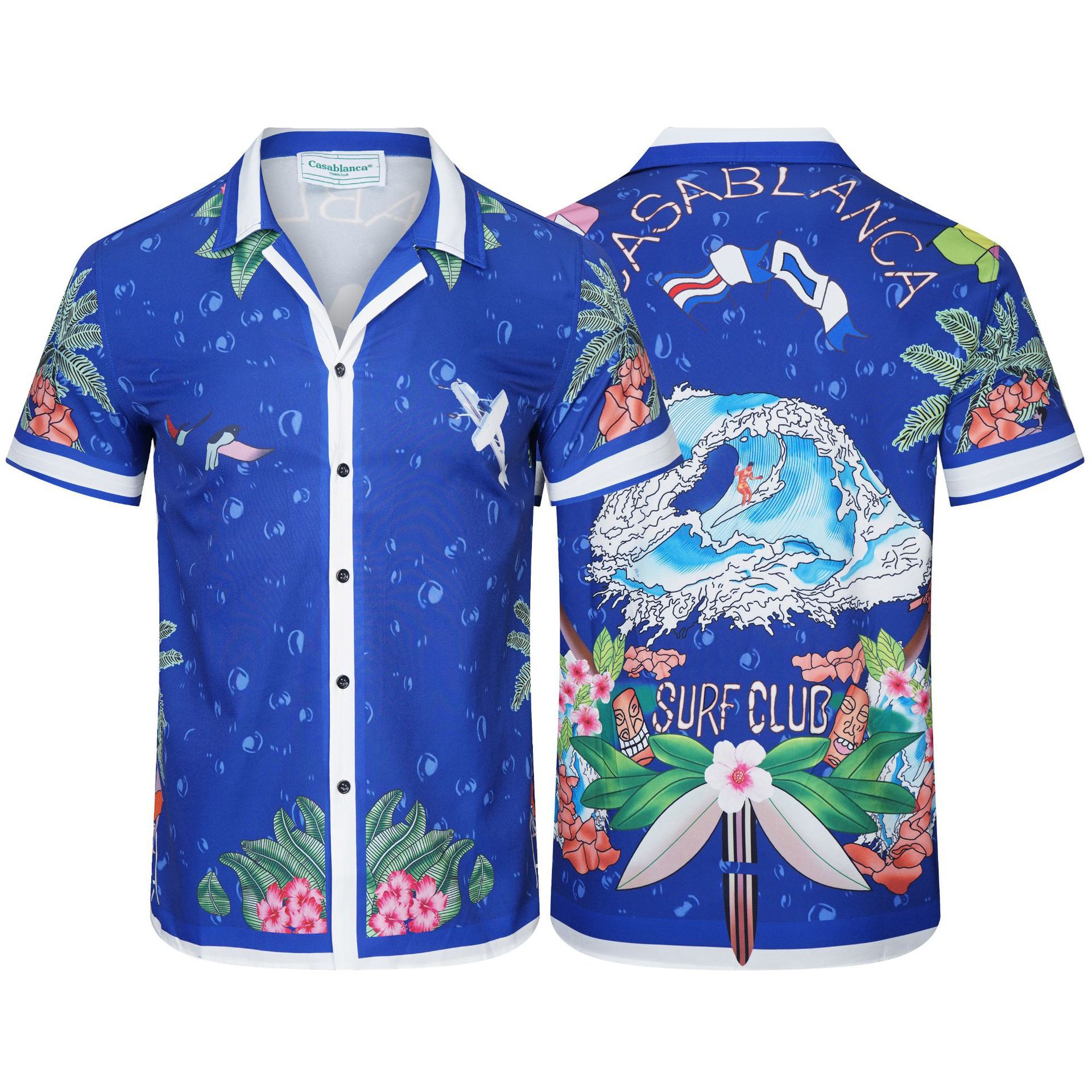 Summer CASA Popular Casablanca Digital Jet Printing Men's Fantasy Shirt Fashion Short Sleeve T-Shirt Shirt