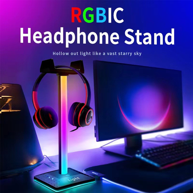Desktop Atmosphere Light Headset Bracket Magic Color 2811 Built-in IC Electric Competition Atmosphere Light Magic Color