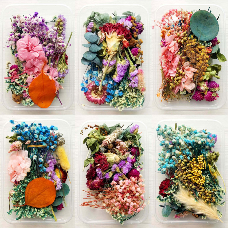 DIY making material everlasting flower wax brand aromatherapy candle wax brand wax piece embossed dried flower floating oil flower fragmentary flower head