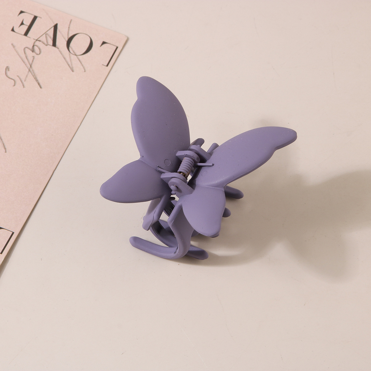 Nuovo fermaglio per capelli a forma di farfalla transfrontaliera, effetto vernice smerigliata, personalizzato, alla moda, con artiglio per la testa_voghion.com