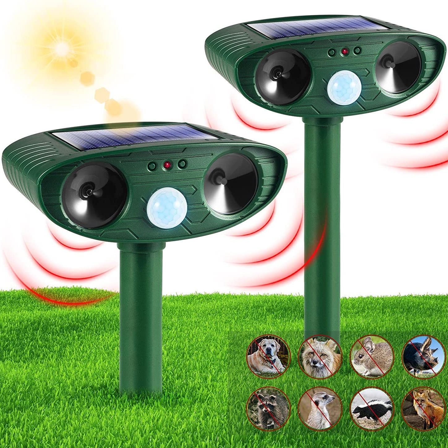 Outdoor solar drive animal drive ultrasonic drive flash model two-season electrical appliance