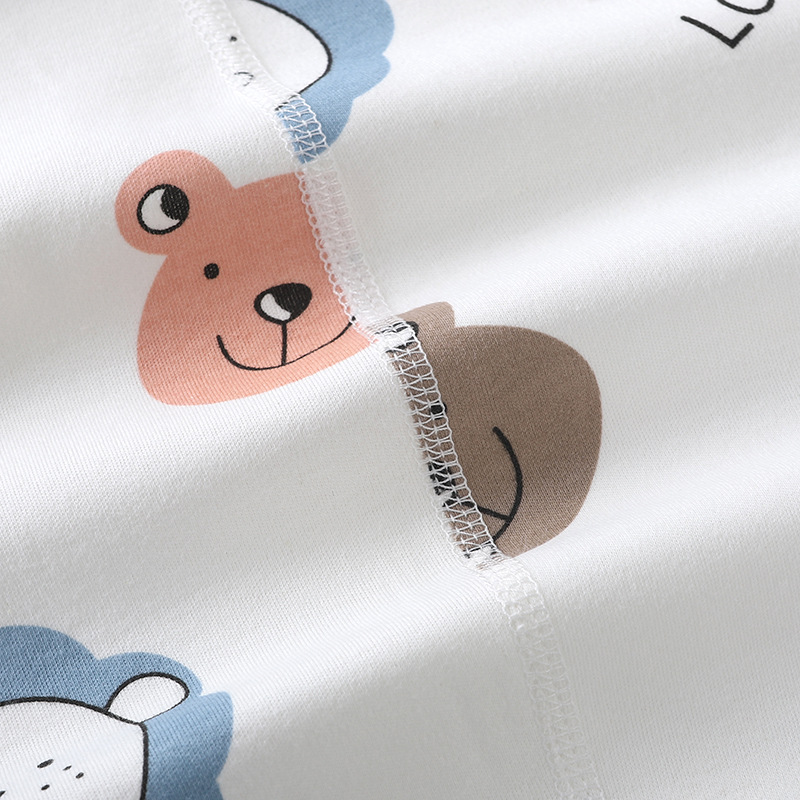 Baby's Boneless Jumpsuit Spring and Autumn Newborn Baby's Long-sleeved Harper Climbing Wear Combed Cotton Printed Newborn Clothes