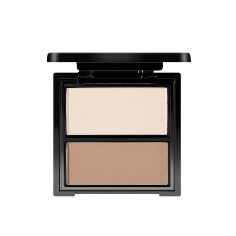 Three-dimensional plastic two-color cosmetic plate with fine powder quality, waterproof, sweat-proof, decolorization, brightening skin color NOVO5369