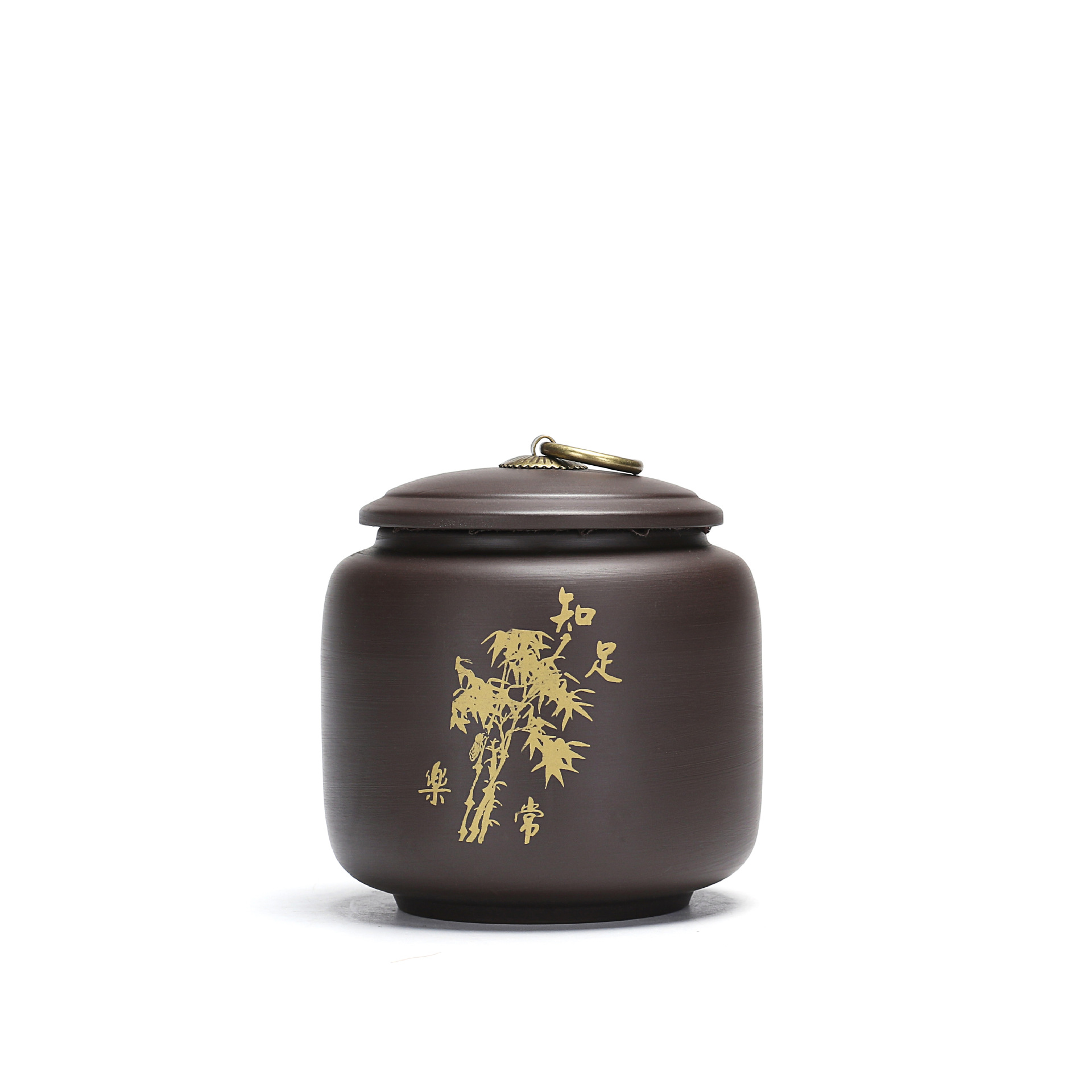 Purple sand tea pot ceramic sealed small black tea Pu 'er oolong tea storage tank capacity of about 150 grams can be Wholesale