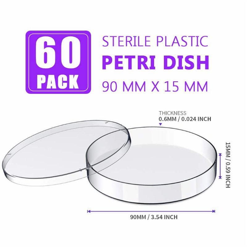 Cross-border Disposable Plastic Petri Dish Cell Petri Dish 35mm 60mm 70mm 90mm Plastic Dropper
