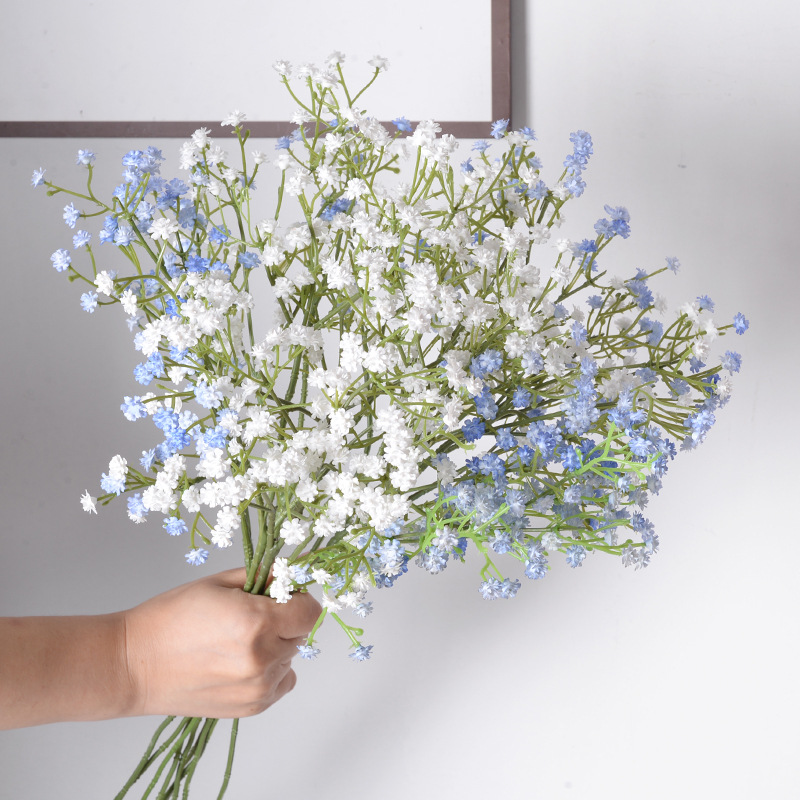 Artificial starry Bride wedding decoration bouquet plastic soft glue feel 3 fork starry artificial flower