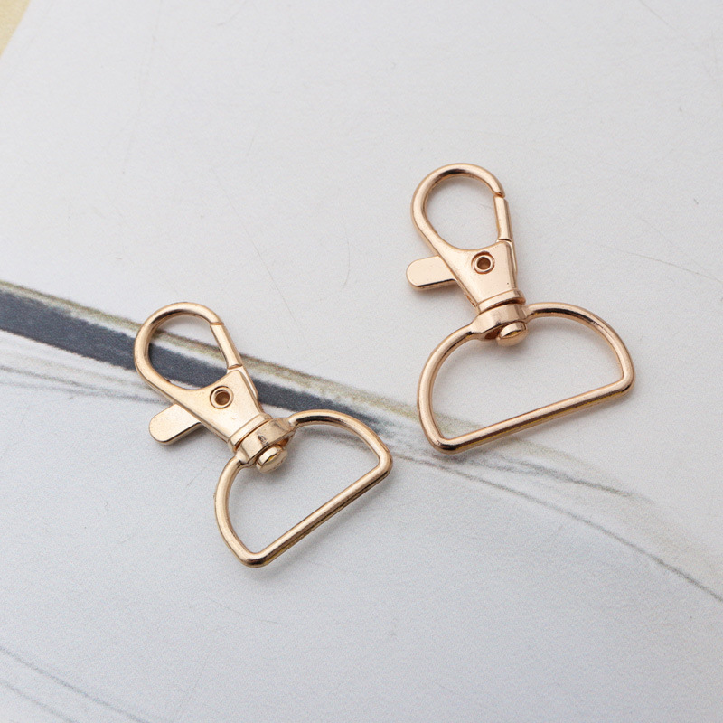 High quality DIY accessories 35mm dog chain keychain hook clasp lobster clasp access card lanyard buckle webbing fish mouth buckle