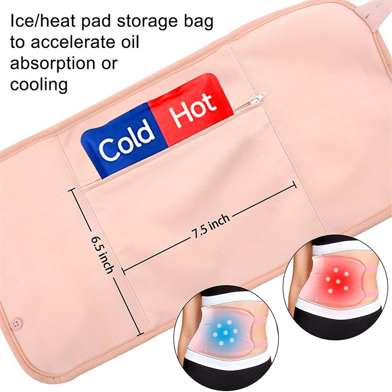 Castor Oil Bag Reusable Essential Oil Care Aid Bag Soft Wool Sleep Self-Conditioning Aid