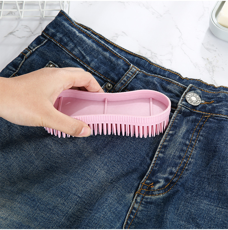 Plastic soft rubber bristles integrated 8-character brush jeans brush household bristle board brush kitchen cleaning brush source 