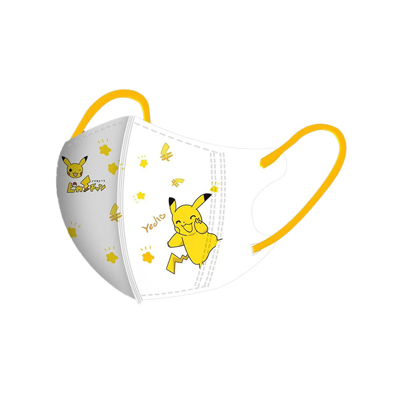 Spring and Summer New Pikachu Mask 3D Three-dimensional Children's Mask High-value Protective Mask Special Protection for School