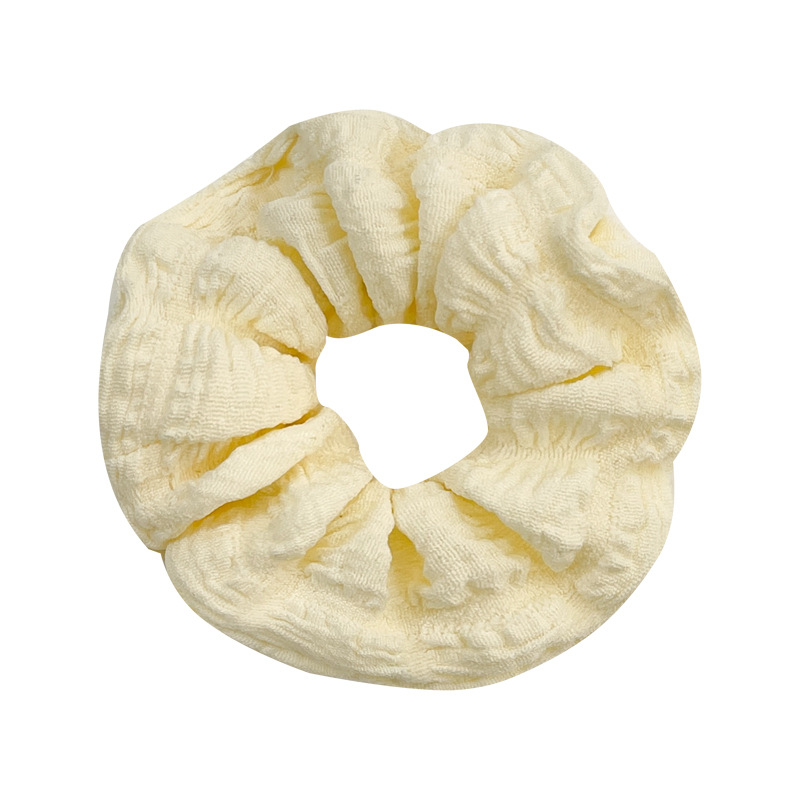 New Korean version of puff large intestine hair ring Women's simple retro pleated head flower head rope ball head rubber band hair accessories wholesale