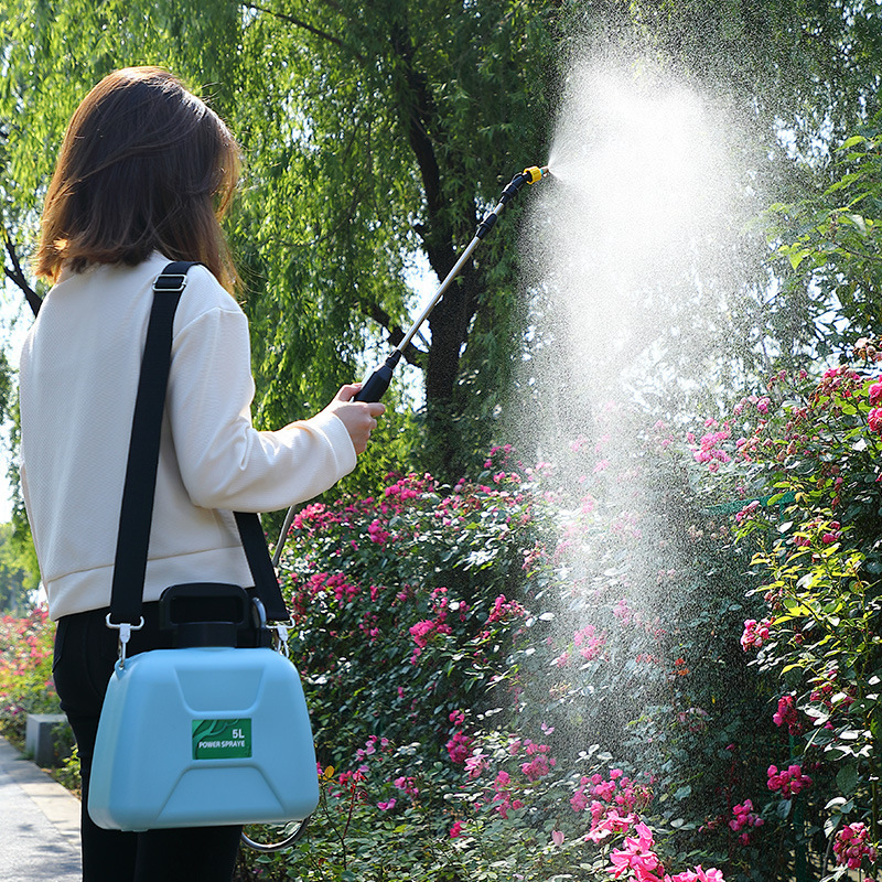 電動肩掛け噴霧器 5l ガーデニングじょうろ消毒剤噴霧器調節可能なノズル植物ケア消毒|undefined