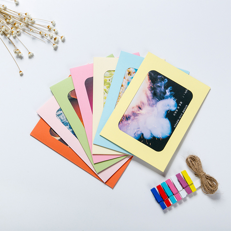 Hanging paper photo frame 34578 inch literary small fresh photo wall home dormitory decoration wall diy picture frame spot