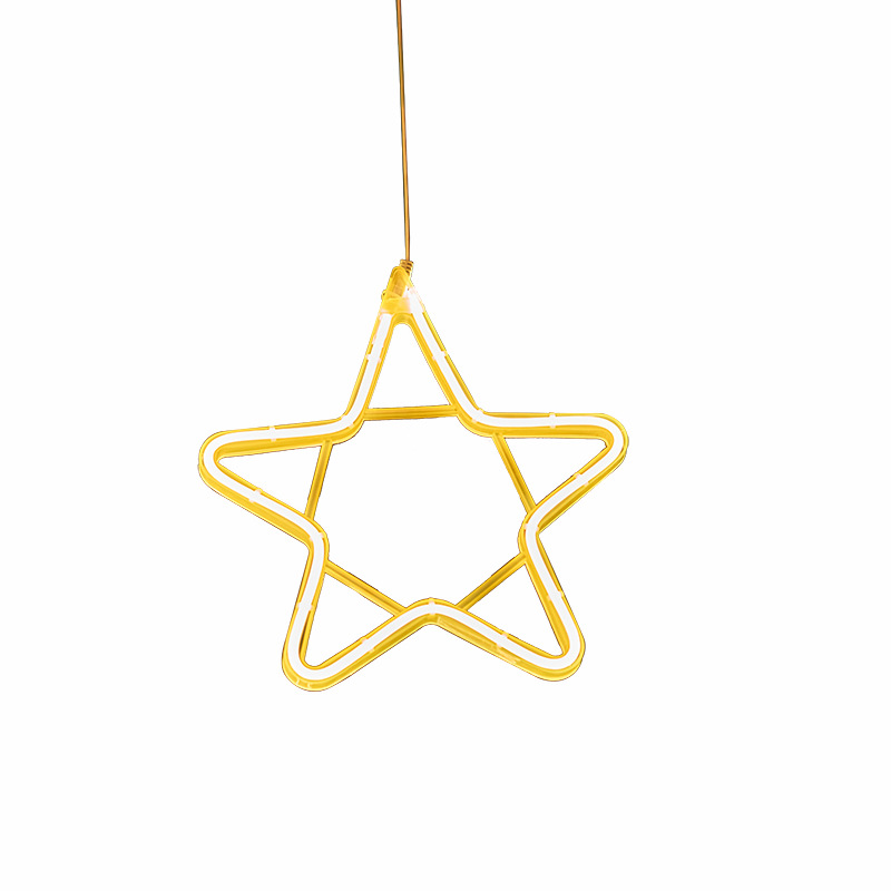 led five-pointed star lamp moon snowflake wishing modeling lamp outdoor waterproof street lighting holiday decorative lamp hanging tree