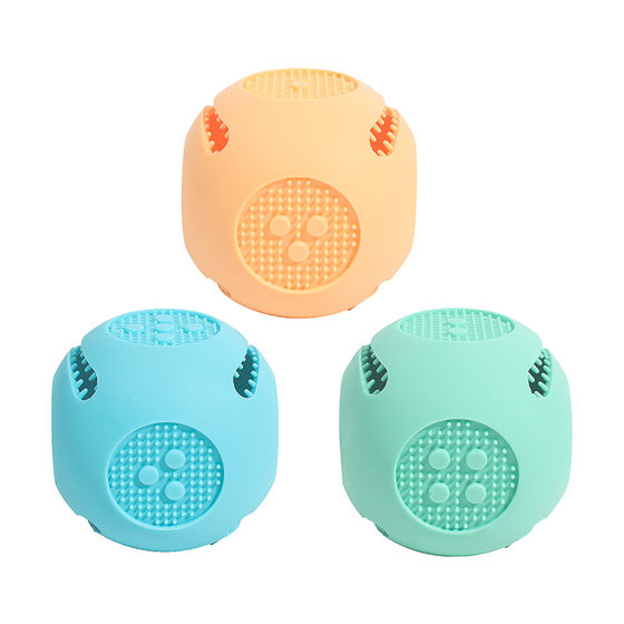 New pet supplies dog leakage toys anti-bite silicone slow food fun interactive dice parent-child leakage ball