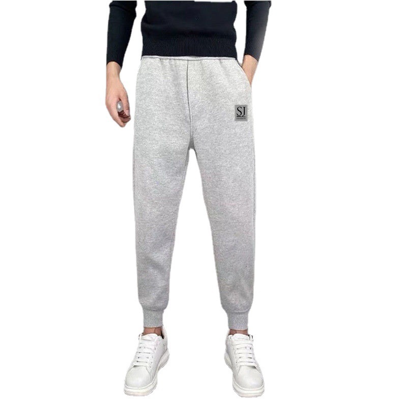 Men's Casual Pants Teenagers Straight Loose Sports Pants Thin Drawstring Ankle Pants Spring Autumn Summer Simple Men's Pants
