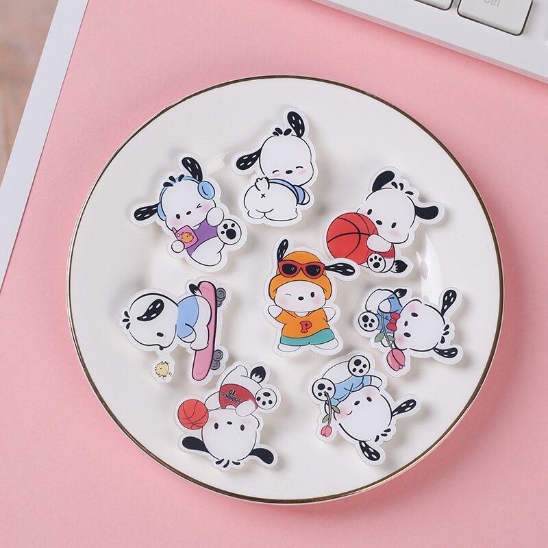 ins cartoon cute Pacha dog acrylic brooch backpack accessories elementary school student gift
