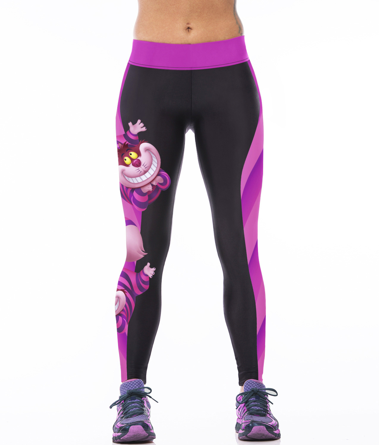 Cross-border European and American hip lifting sexy yoga cropped pants women's pants one-piece pants sports leggings outer wear picture printing