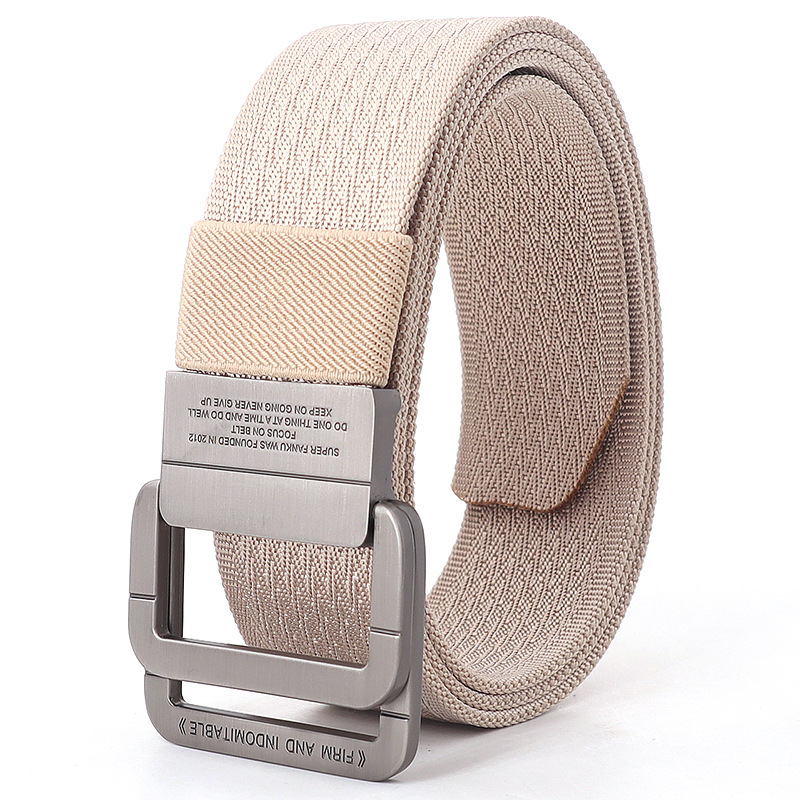 Alloy Double-loop Nylon Belt Canvas Outdoor Sports Leisure Youth Men's Belt Cross-border in stock