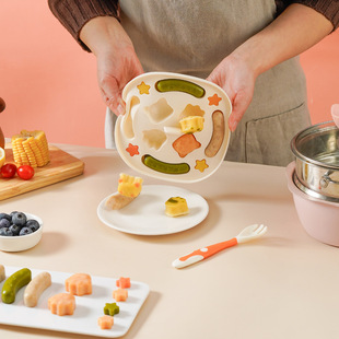Baby Rice Cake Mold Silicone Cooking Supplementary Food Children's Sausage Mold Cartoon Steamed Cake Steamed Sausage Mold High Temperature Resistant