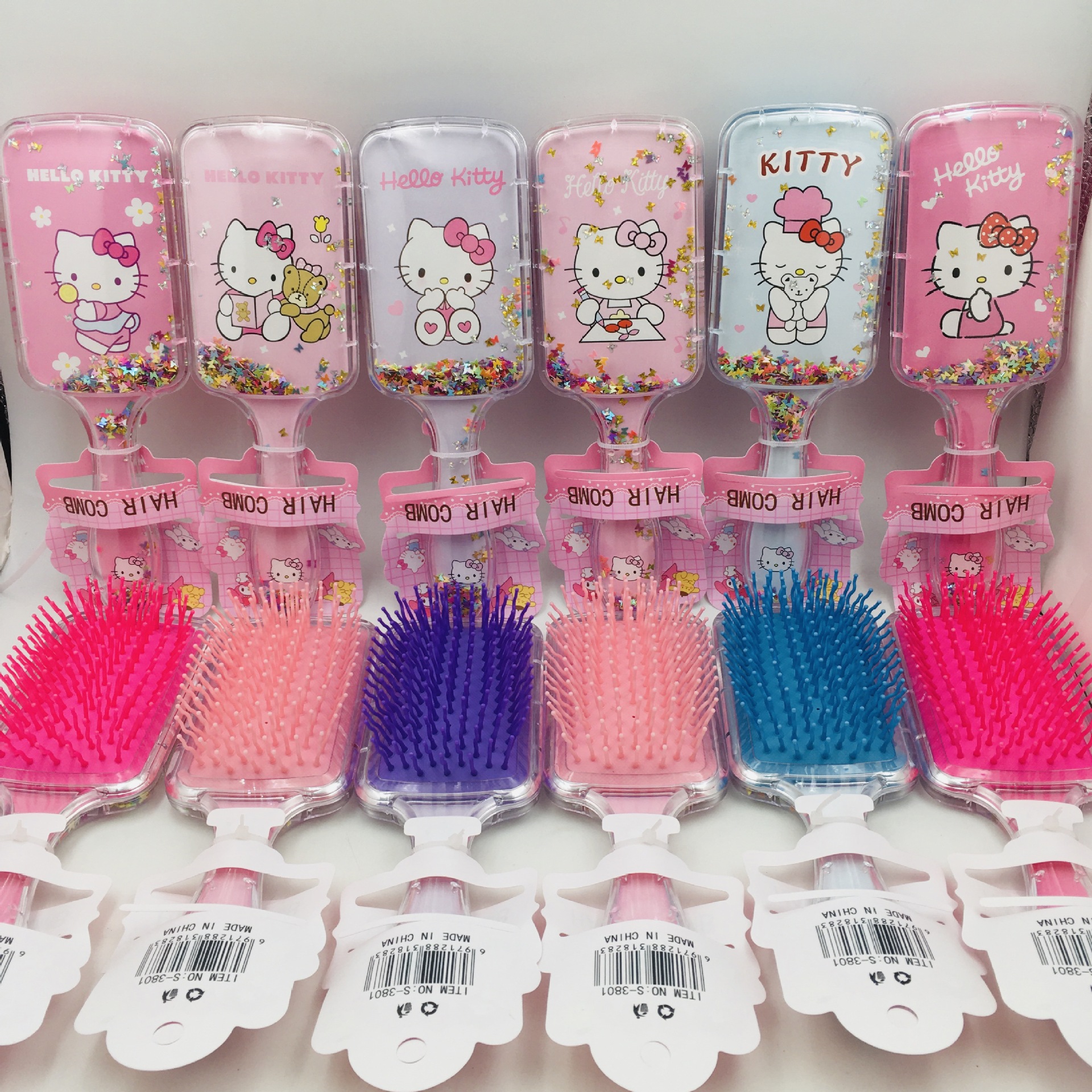 Sanrio square rocking hair comb coolomi Pacha dog Yugui dog meilti sequined air cushion hair comb
