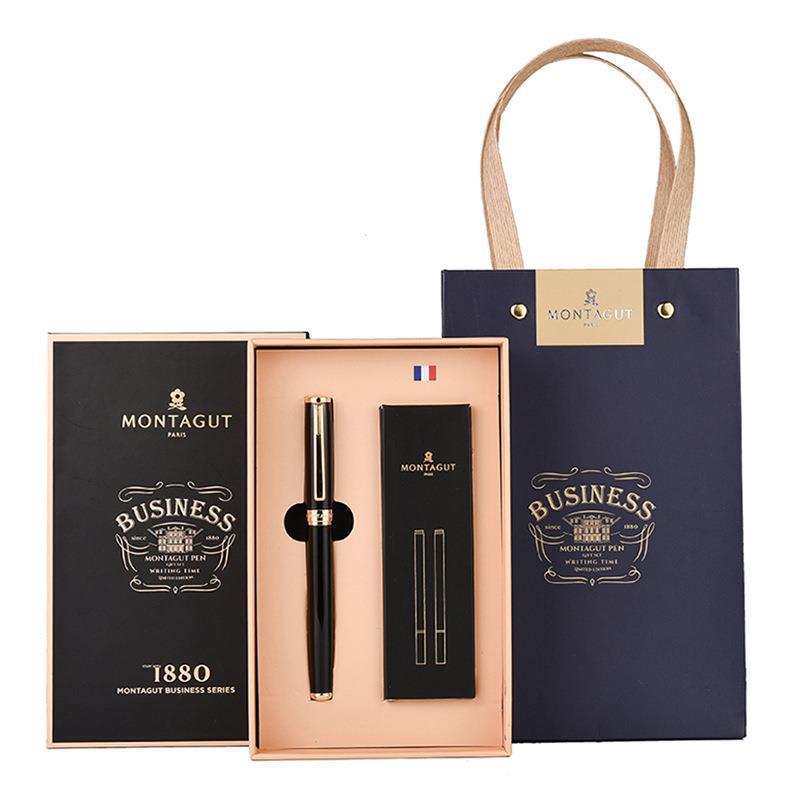 Montejiao Signature Pen Business Office High-end Metal Ball Pen Signature Form Enterprise Engraving logo Gift Gift Box
