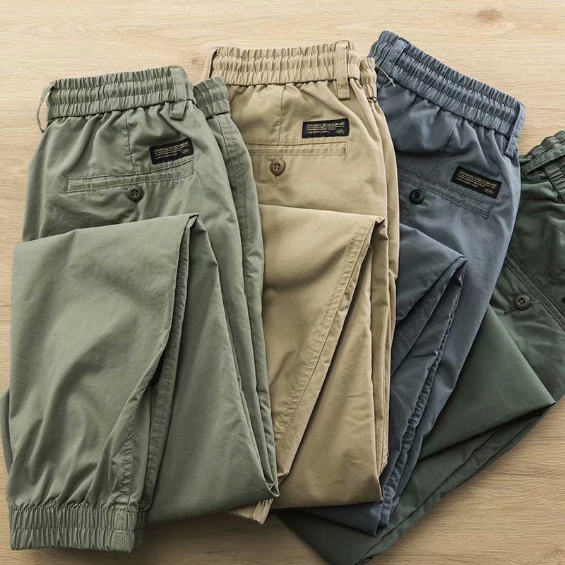 2021 overalls pants men's wear-resistant stain-resistant electric welder wear ankle-tied fashion brand labor protection pants summer overalls single pants