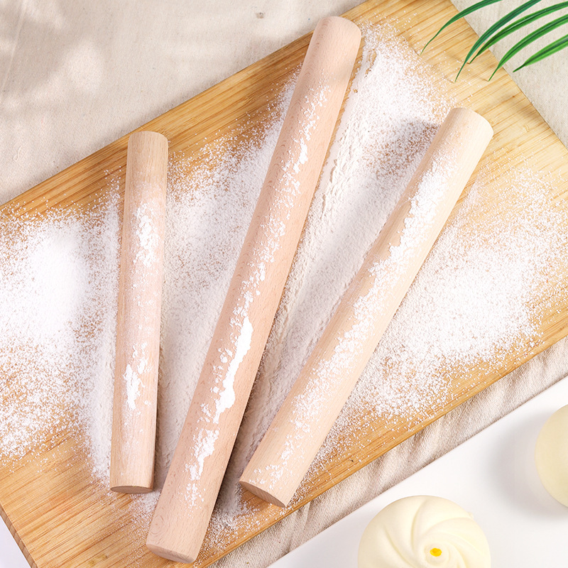 Rolling Pin Chopping Board Set Solid Wood Large Small Noodle Pressing Stick Household Extended Dried Noodle Stick Dried Rolling Pin Artifact