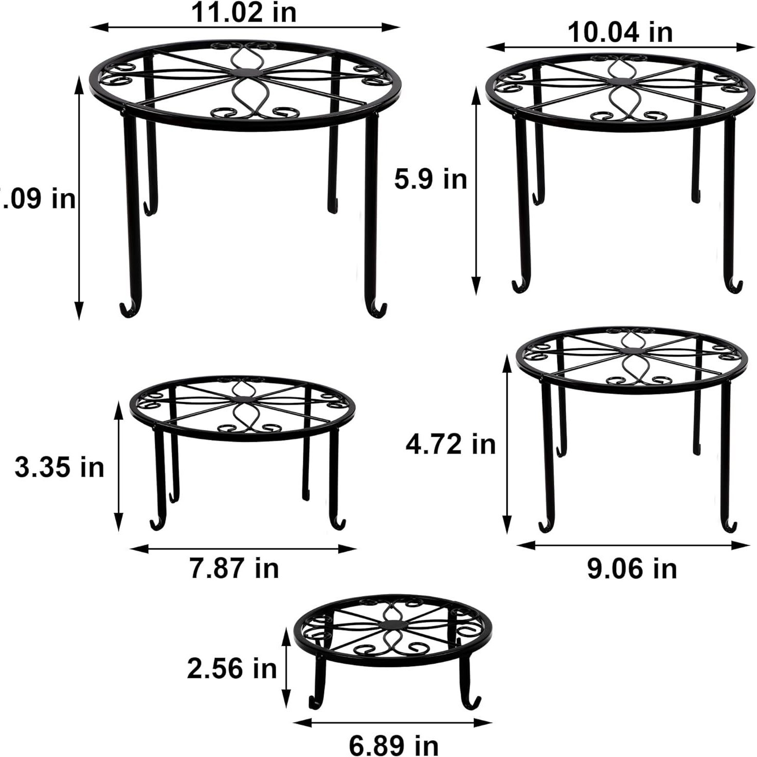 Indoor Bonsai Flower Rack Iron Art Fine Fine Work Metal Simple Floor Flower Rack