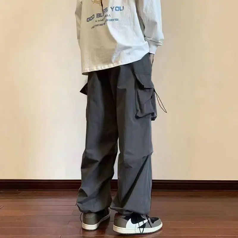 Cross-border Japanese Pants Men's High Street Trendy Brand Ins Loose Straight Couple's Sports Casual Charge Pants