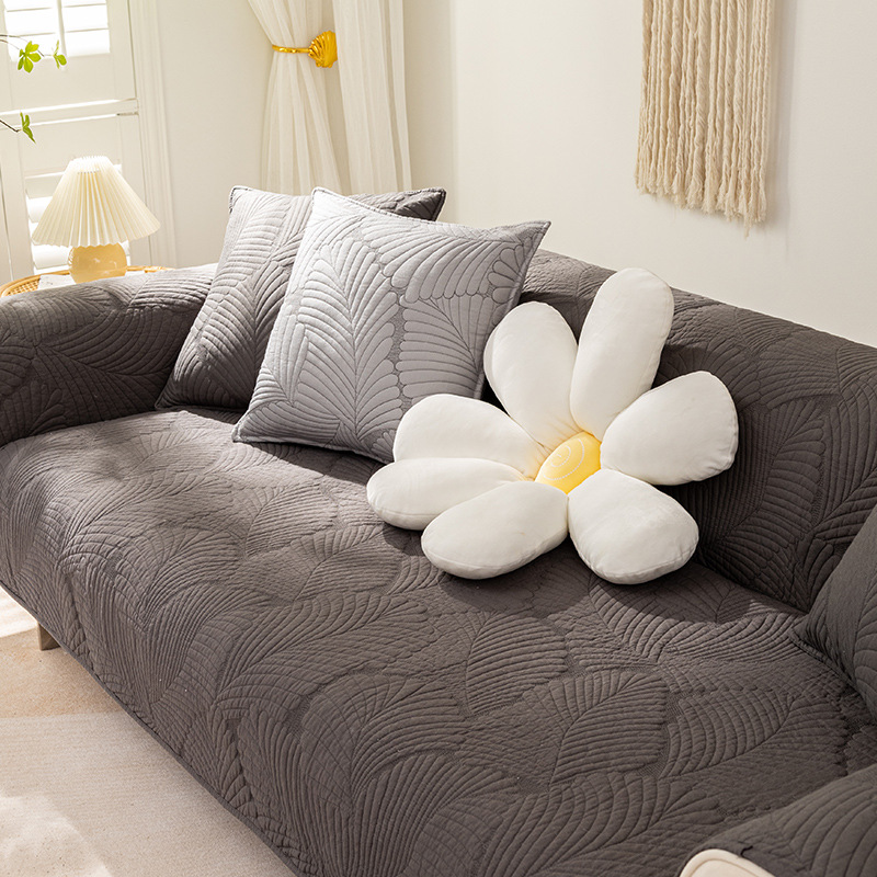 Cotton Sofa Cushion All Seasons Universal Cotton Fabric Non-Slip Cushion Cover Cloth Simple Modern Nordic Sofa Cover