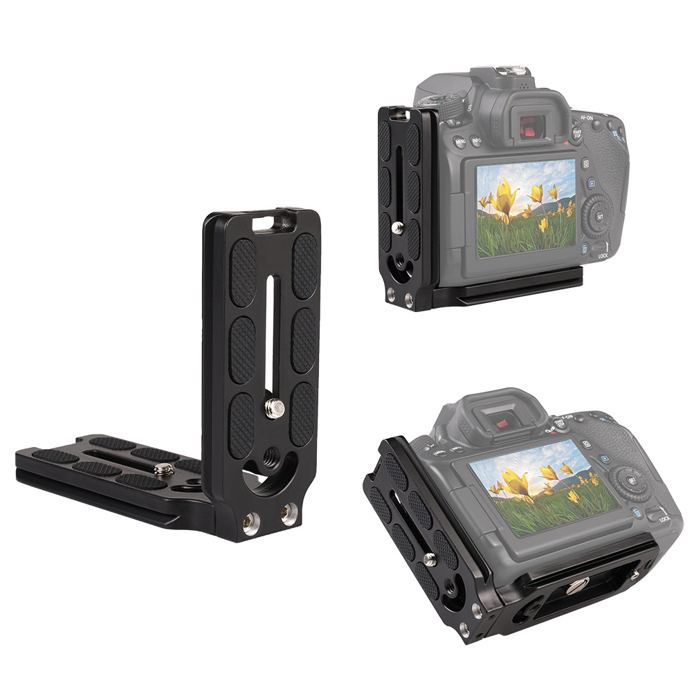 SLR camera tripod L-type vertical racket stabilizer PU quick release plate tripod Kafi horizontal shooting live support