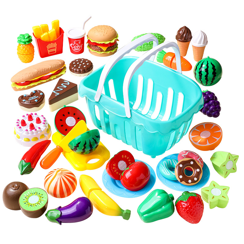 Children's Play House toy girl cut fruit music simulation kitchen puzzle baby vegetable boy birthday suit