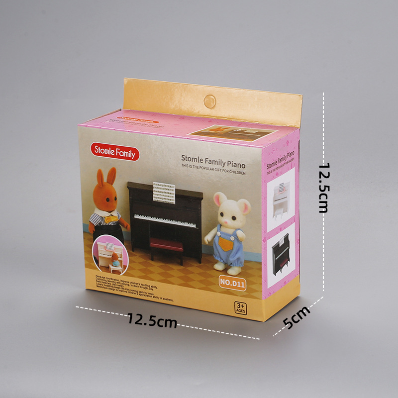 Play house mini piano musical instrument model miniature scene small toy doll house DIY shooting cross-border hair generation