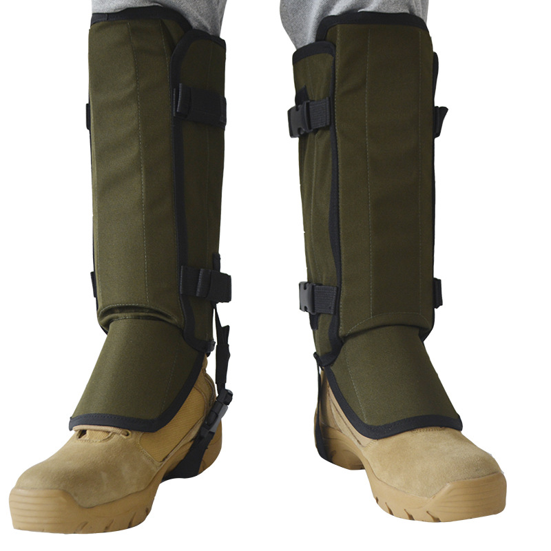 Outdoor Jungle Anti-mosquito Anti-snake Bite Anti-scratch Leg Guard Thickened Waterproof Snow Cover Patrol Kneepad Climbing Wear-resistant Leggings